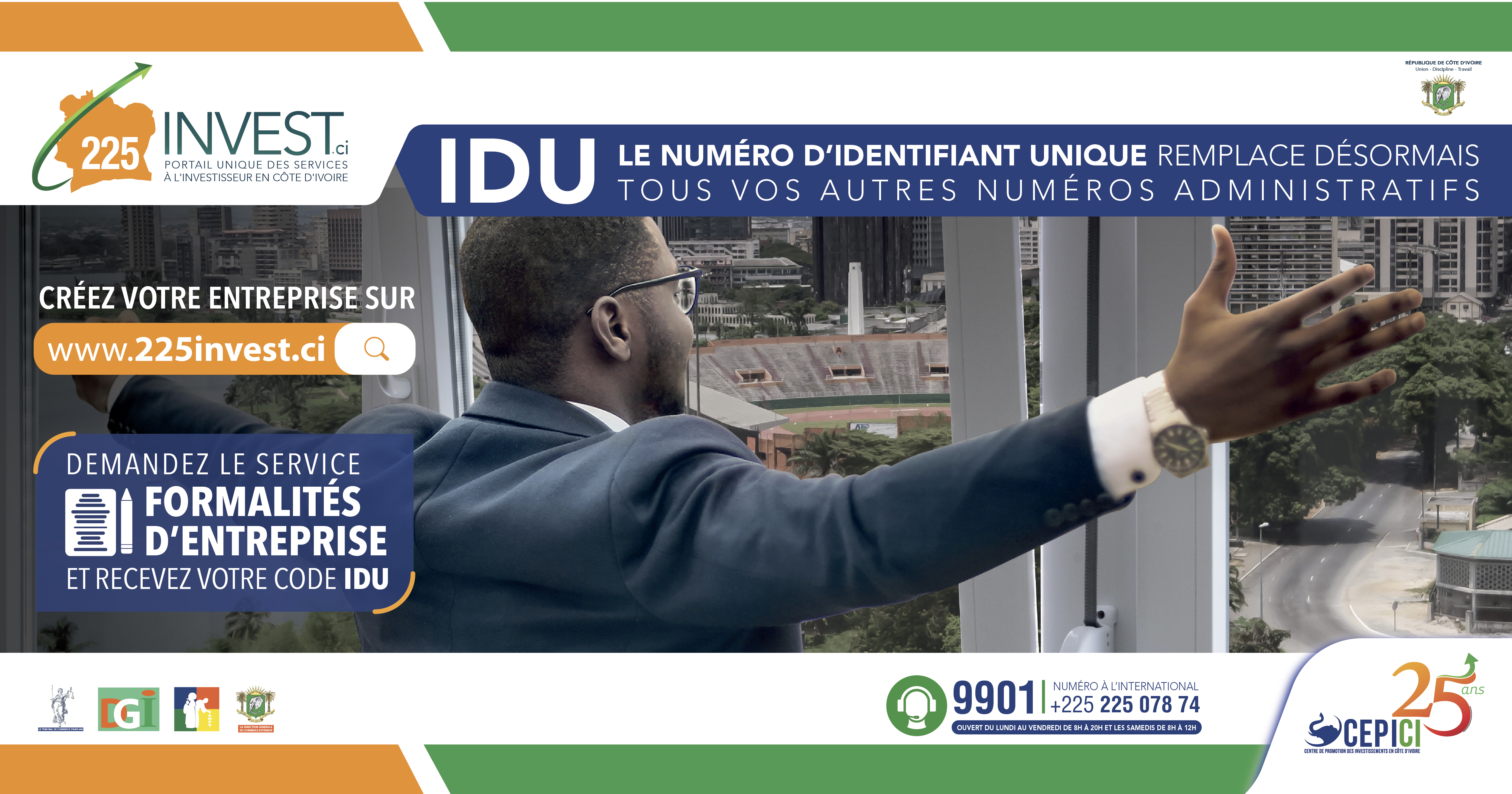 LE NUMÉRO D’IDENTIFIANT UNIQUE (IDU), pour accélérer les procédures d’immatriculation et faciliter les opérations de l’investisseur en Côte d’Ivoire